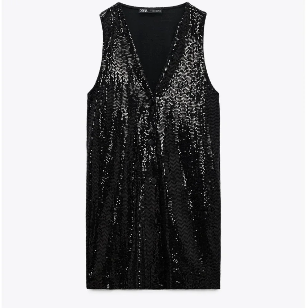 Zara Sparkly Vest Dress NWT - Picture 3 of 10